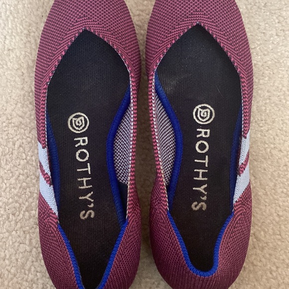 Magenta Racing Stripe Rothy’s - Picture 7 of 8